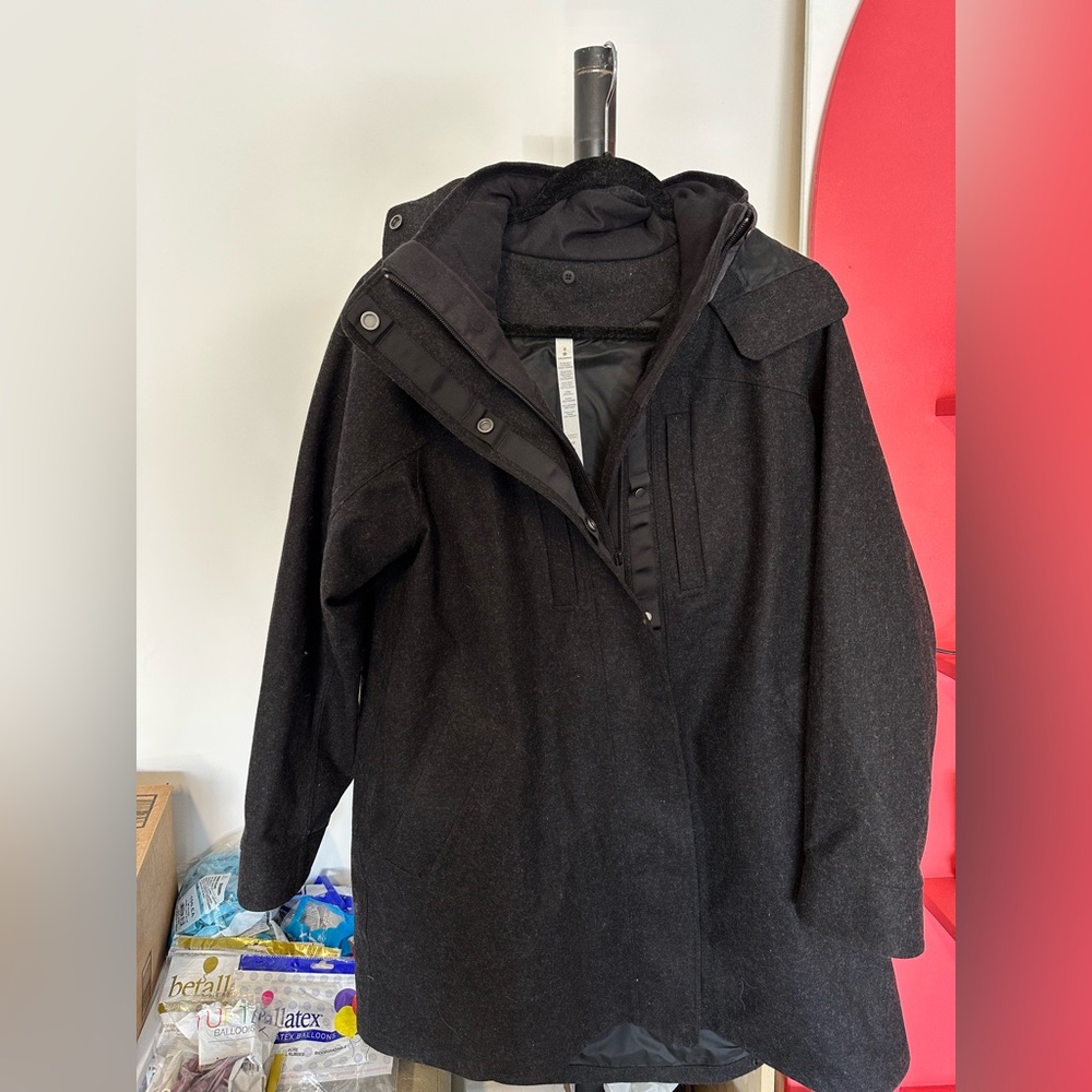 Lululemon Waterproof Wool Outershell Coat - size 8